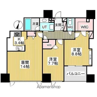 シティタワー札幌大通【26階】の間取り