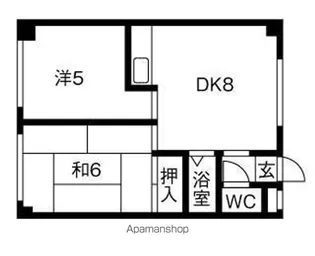 南郷ハイツイレブン【202号室】の間取り