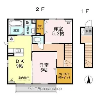 リブフラット【2階】の間取り