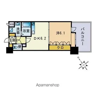 サムティ天神南【10階】の間取り