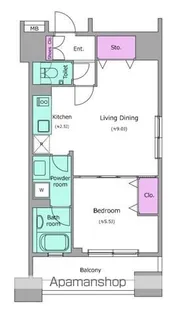 レジディア芝大門Ⅱ【11階】の間取り