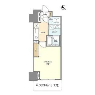 フロンティア新宿タワー【8階】の間取り