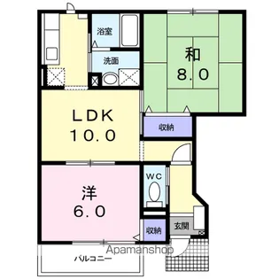ガーデンパレスK【1階】の間取り