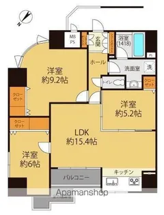 クレアフォーシーズンズ【3階】の間取り