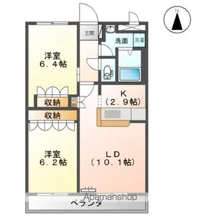 フォレストヴィラ本江【1階】の間取り
