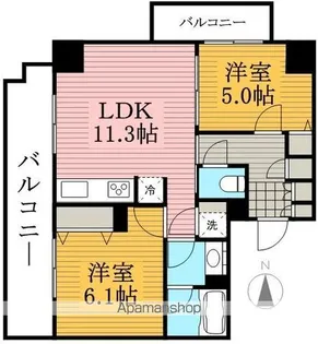 パークアクシス元浅草ステージ【13階】の間取り