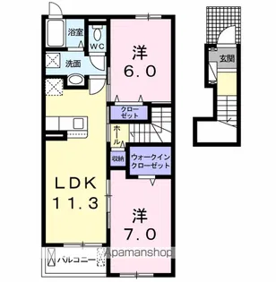 エム・ワイ ポポラⅠ【2階】の間取り