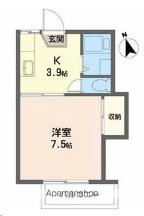 シティ中島丁B【203号室】の間取り