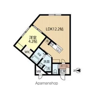 JeekBlau美園【4階】の間取り