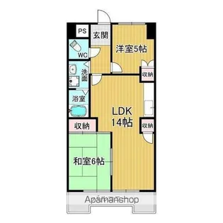 リアライズ若鶴【2階】の間取り