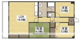 21ハイツ辰巳【3階】の間取り