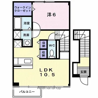 メゾン・コモド B【2階】の間取り