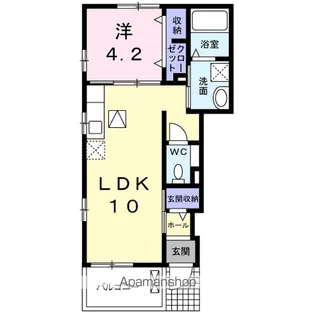 メロウソレイユ Ⅱ【1階】の間取り