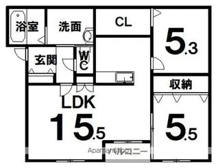 ラルーチェ【1階】の間取り