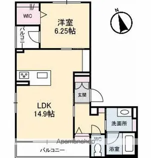 ベレオ中広【3階】の間取り
