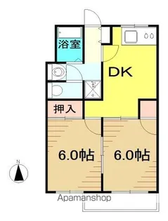ヤマトハイツB【101号室】の間取り