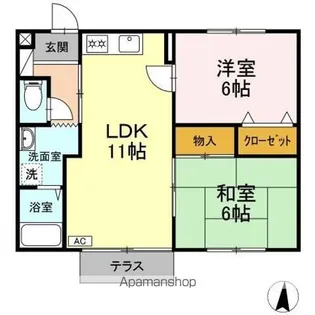 パセオ1996【101号室】の間取り
