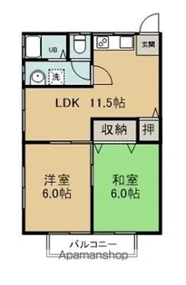 常心ハイツⅠ【2階】の間取り