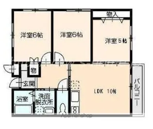 サンライトマンション【203号室】の間取り