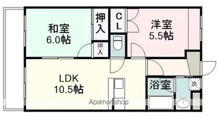 グランポワールⅡ【2階】の間取り