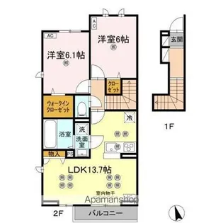 ローゼン太田【2階】の間取り