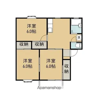 アドバンスK【102号室】の間取り