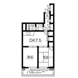 ロータリーマンション栄【6階】の間取り