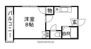 コーポまるよ【2-F号室】の間取り