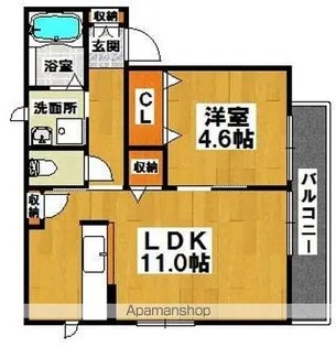 シャーメゾンエル・ロイ【201号室】の間取り