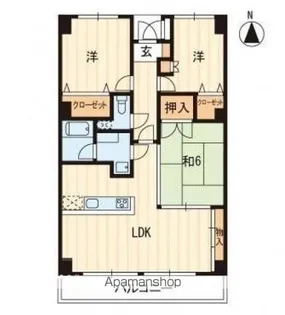 ウイング太田上【403号室】の間取り