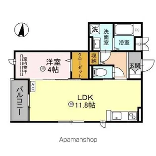 DHCR川口芝下【1階】の間取り