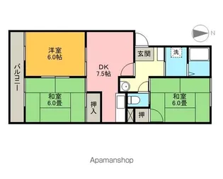 シャトーA【3階】の間取り