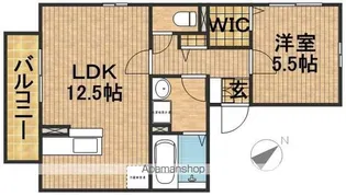 セジュール・フーキB【2階】の間取り