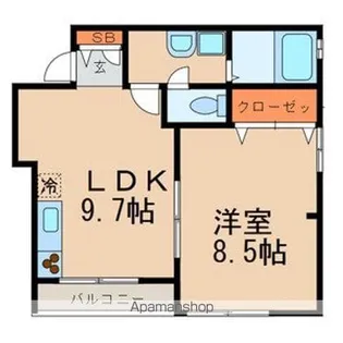 サンライズヤマト【2階】の間取り