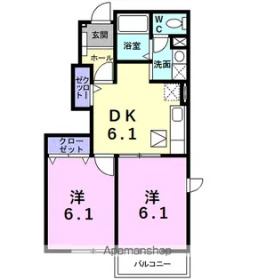 オークガーデン【1階】の間取り