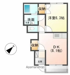グリーンキャッスルⅤ【1階】の間取り