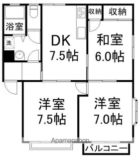 エクセルタウンⅢ番館【305号室】の間取り