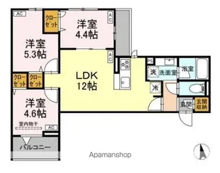 セレスティア岡本【3階】の間取り