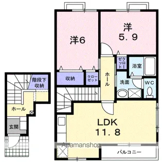 レイ ヒルズ【2階】の間取り