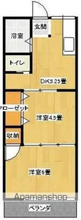 ハイツ奥若山【203号室】の間取り