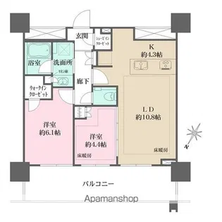 URAWA THE TOWER【16階】の間取り