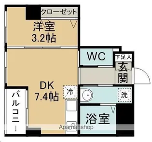 シャルム薬師堂ル・ポン【401号室】の間取り