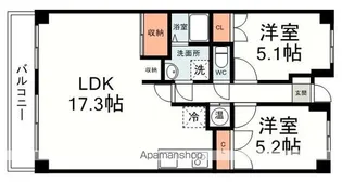 杉山第二マンション【205号室】の間取り