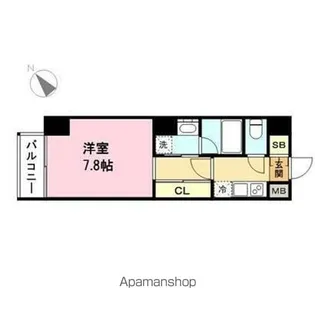 ラハイナ博多【8階】の間取り