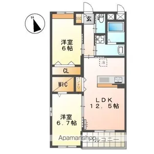 LA MAISON DU REVE (ラ・メゾン・デュ・レーヴ)【2階】の間取り