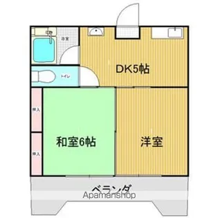 名北ビル【203号室】の間取り