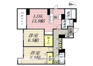 アリスティオ木町【1階】の間取り