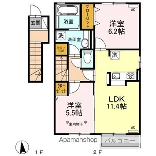 コートヤードF【2階】の間取り