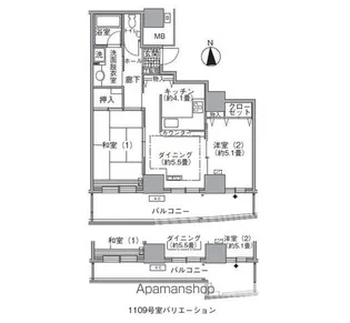 アクティ汐留【11階】の間取り