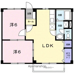 コーポ右籾【2階】の間取り